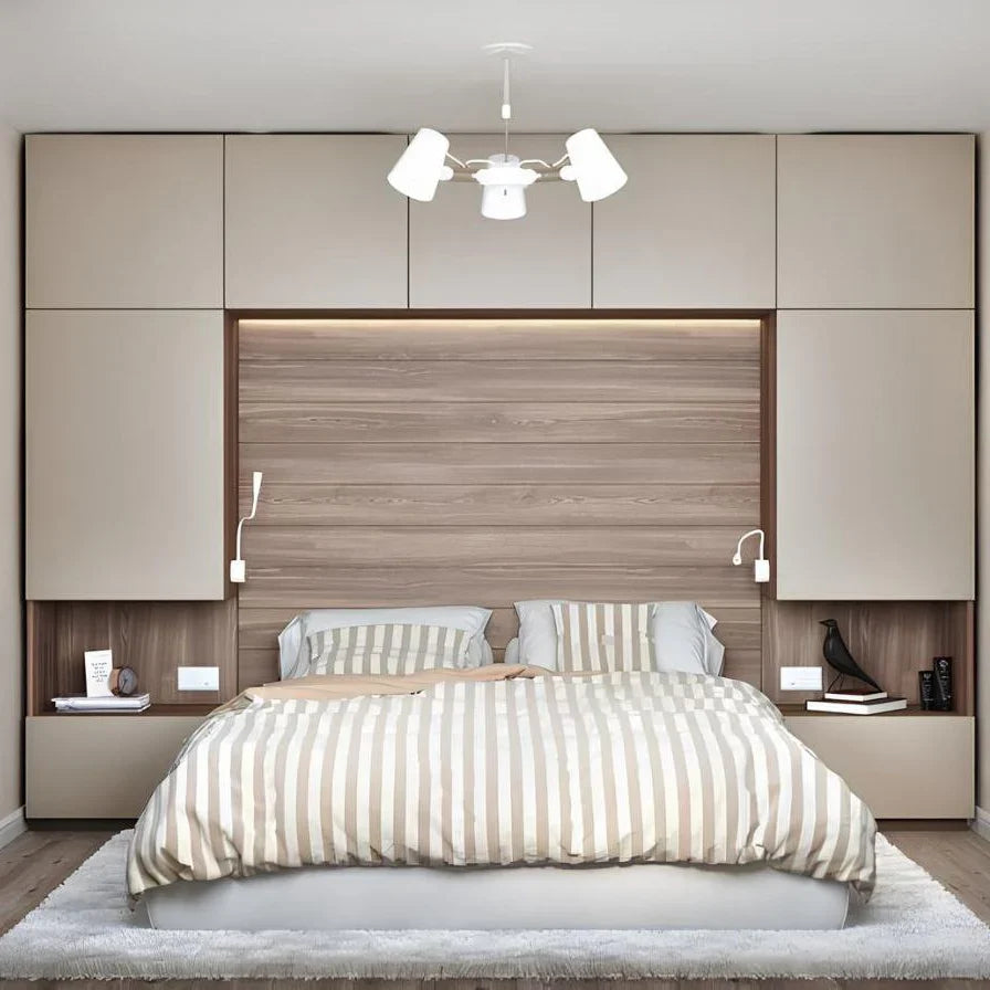 طقم غرفة نوم كاملة | بيج | قطعة واحدة | غرفة نوم ٢