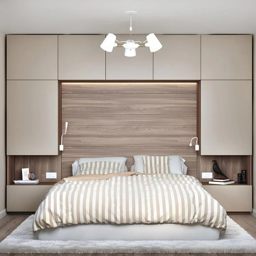 طقم غرفة نوم كاملة | بيج | قطعة واحدة | غرفة نوم ٢