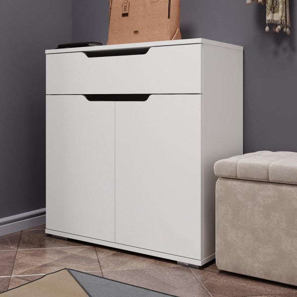 جزامة أحذية MDF – لون أبيض | SU45 | 80×40×90 سم