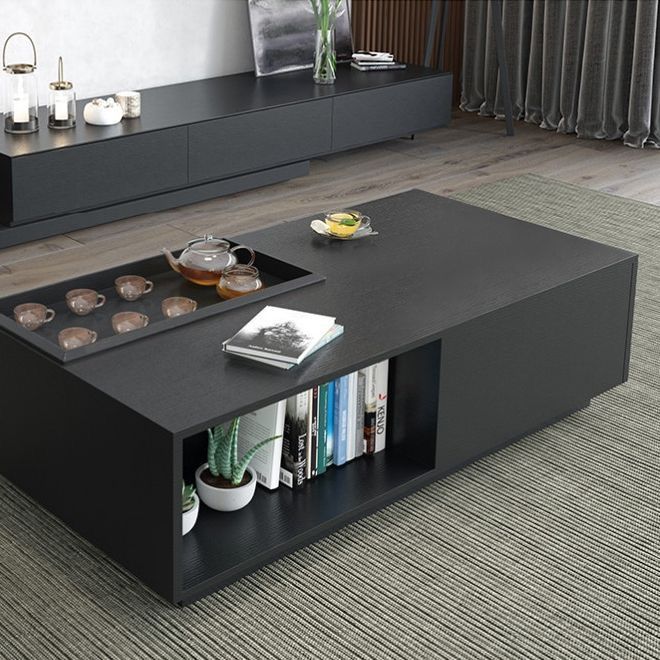 طاولة مستطيلة TA20 لون أسود – MDF مقاس 120×50×40 سم