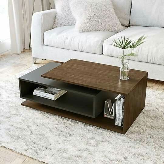 طاولة مستطيلة TA38 لون أسود وبني – MDF مقاس 100×50×40 سم
