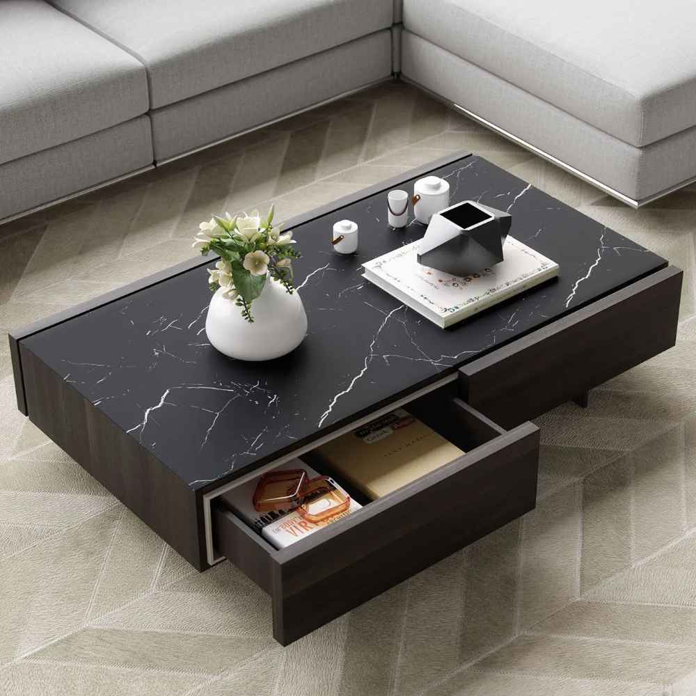 طاولة مستطيلة TA50 لون أسود – MDF مقاس 120×60×40 سم