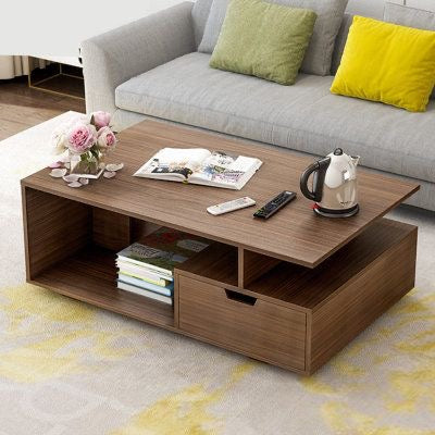 طاولة مستطيلة TA63 لون خشبي – MDF مقاس 100×60×40 سم
