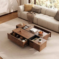 طاولة مستطيلة TA69 لون بني – MDF مقاس 120×70×40 سم